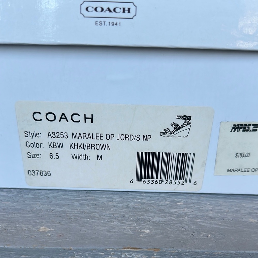 Coach Brown Wedge Shoes (NIB) - Picture 6 of 6